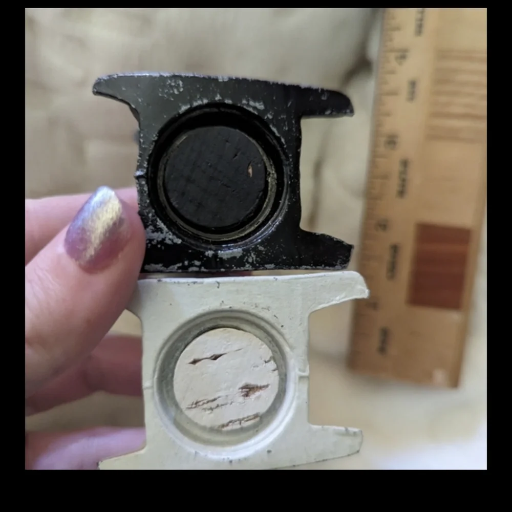 Vintage iron salt and pepper shakers